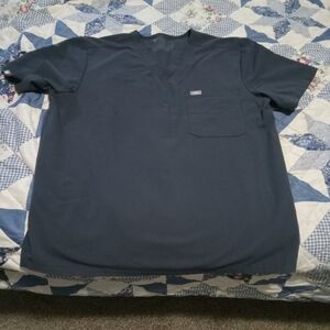 Figs Navy Short Sleeve Tee